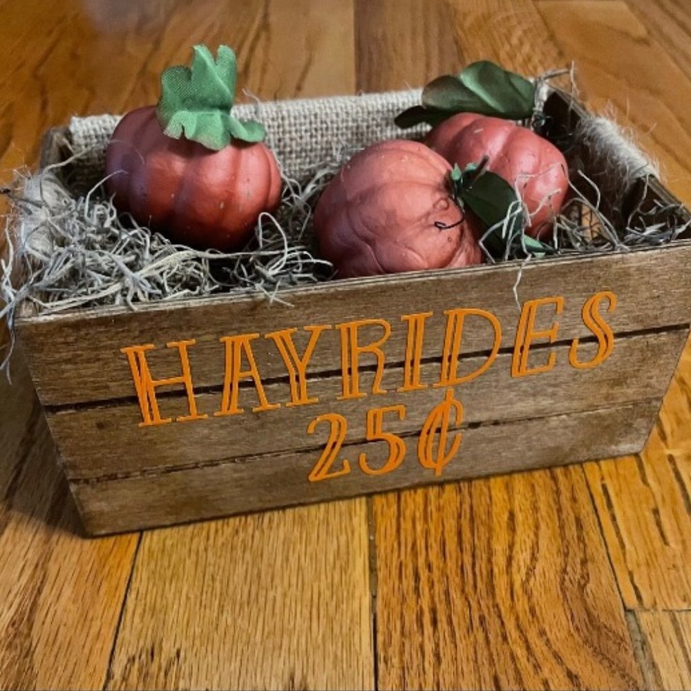 Fall Hayrides Wood Decor